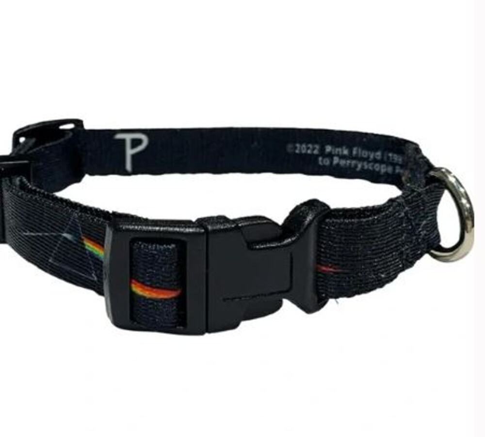 NEW Pink Floyd Prisms Logo Dog Collar SMALL S 10"-16" Polyester Black Perris Pet